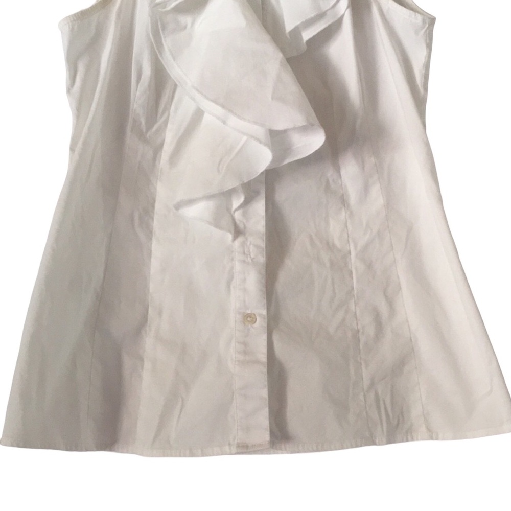 ⚜️BCBG Ruffled White Blouse 🤩 - Picture 3 of 7